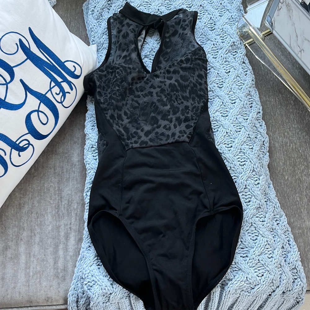 BLOCH ballet black leotard size petite
